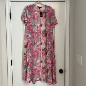 Torrid watercolor kimono/duster